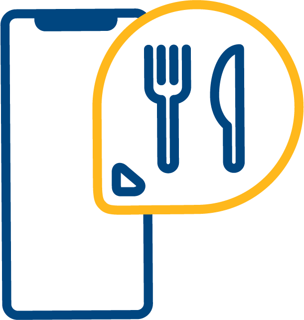 plate with utensils icon